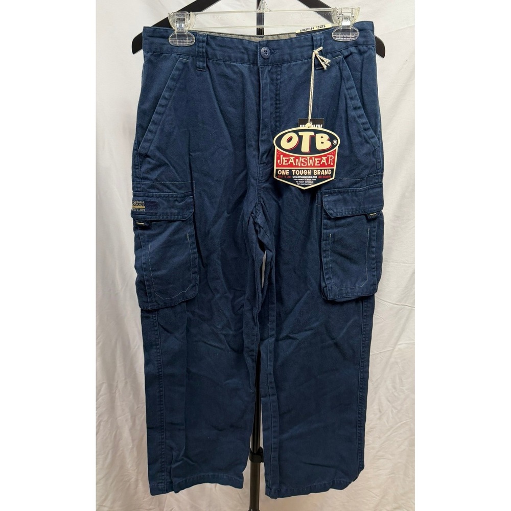 Vintage NEW 2003 OTB One‎ Tough Brand Navy Utility Cargo Skater Pants